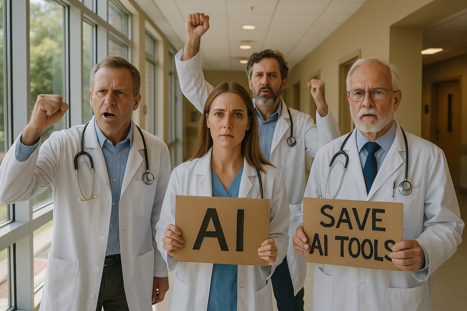 Foto till artikeln: Amerikanska läkare hotar med uppror om AI-verktygen försvinner – medan Sverige ännu diskuterar