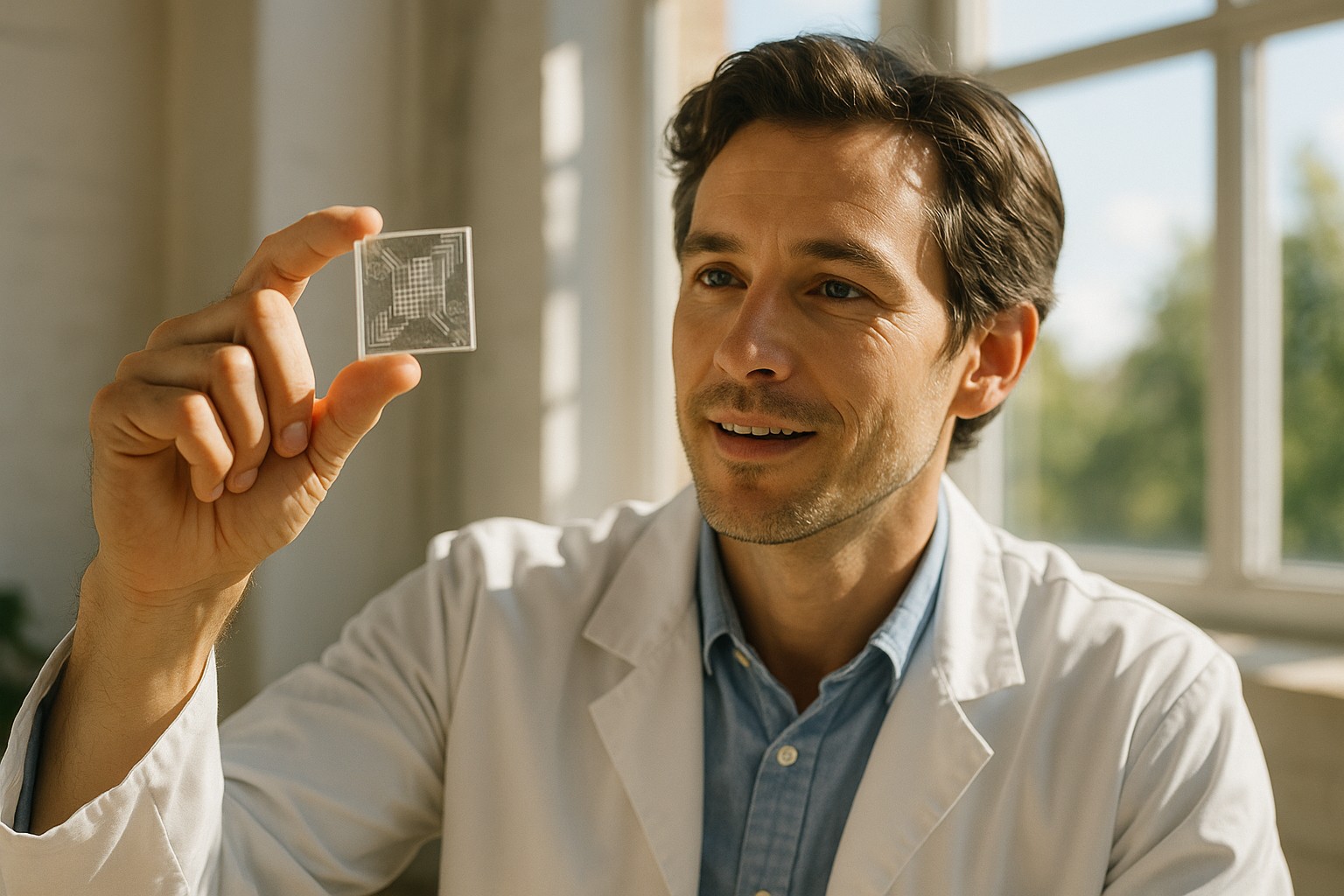 Foto till artikeln: Urgammal teknik ska lösa AI:s energikris – glaschip kan sänka förbrukningen betydligt