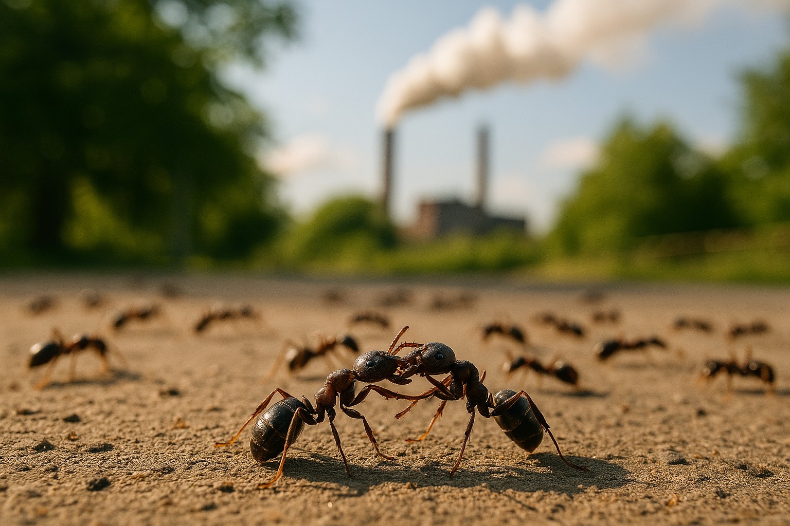 Foto till artikeln: Luftföroreningar får myror att attackera sina egna kolonikamrater
