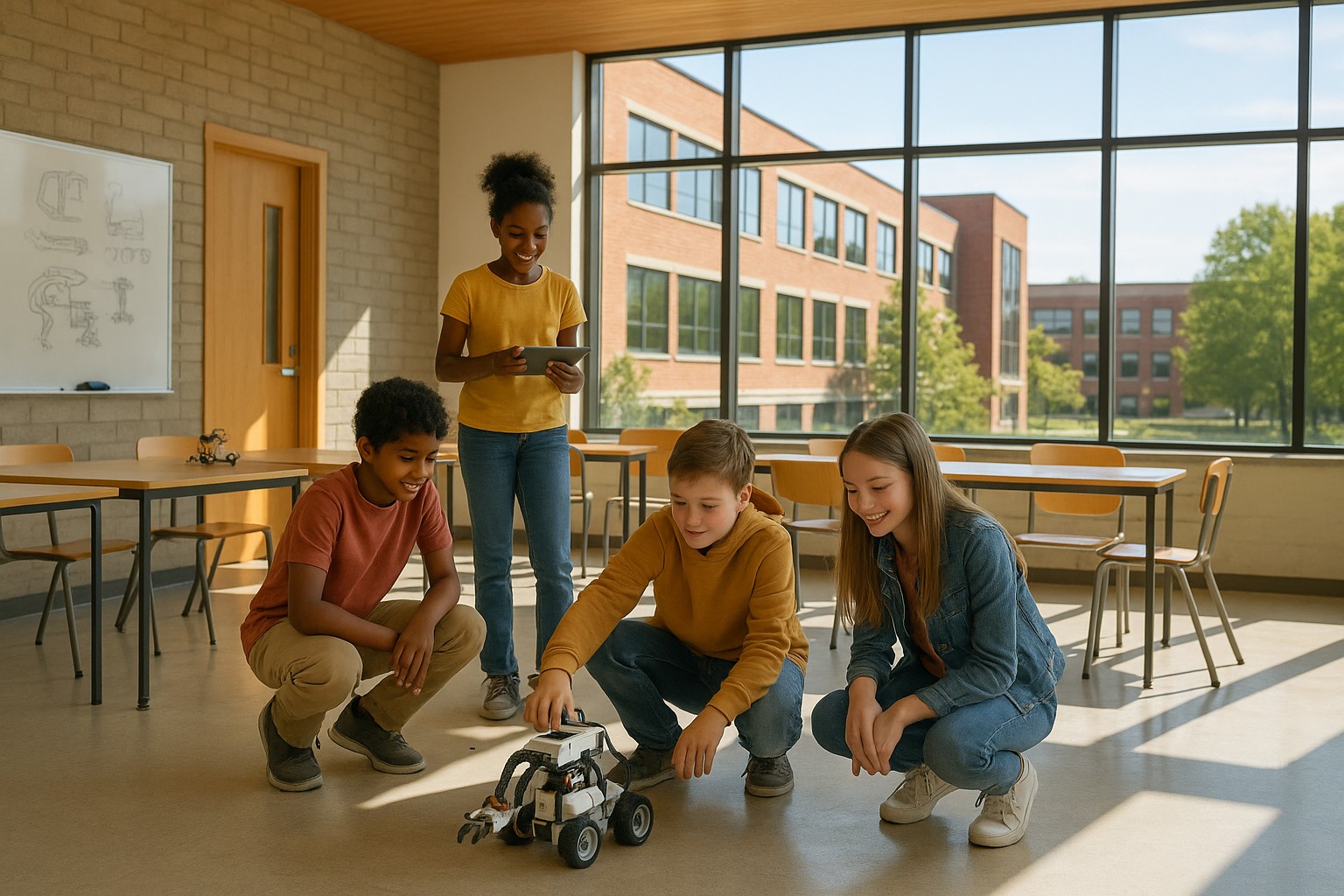 Foto till artikeln: Skolelever får betalt för att lösa verkliga problem med robotik – 'låg risk, hög belöning'