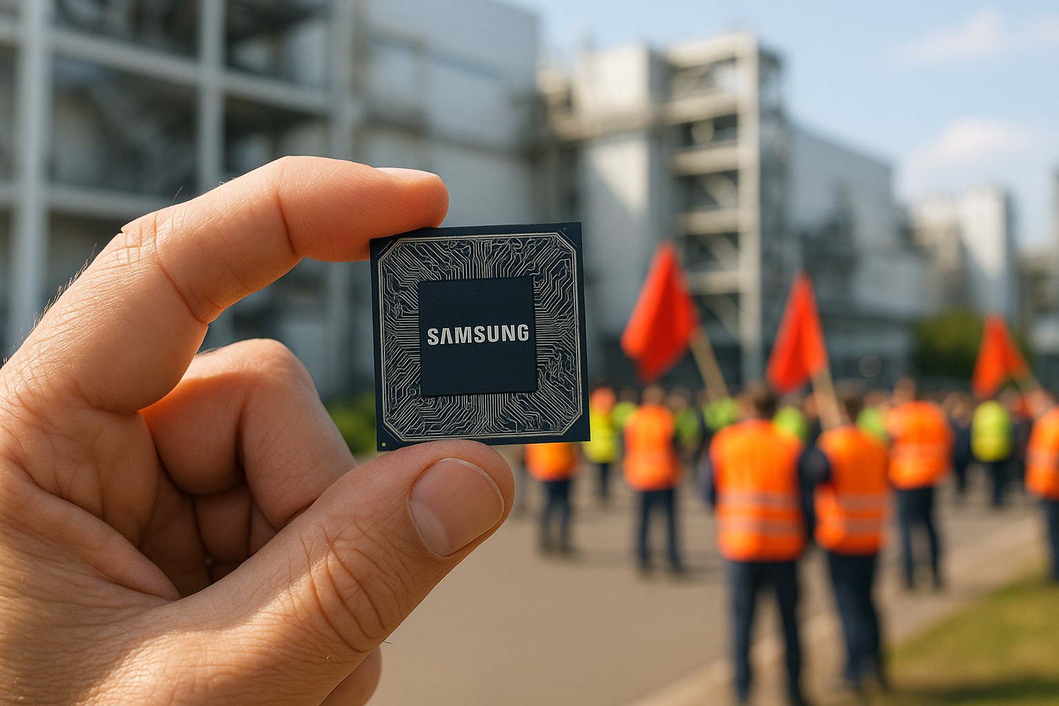 Foto till artikeln: Samsungs strejkhot kan fördjupa chipmangeln mitt i AI-boomet