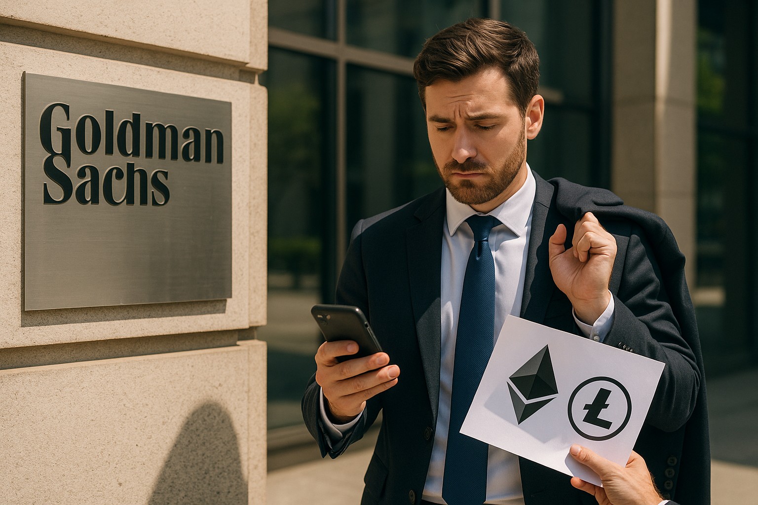 Foto till artikeln: Goldman Sachs sparkar medarbetare – investerare växlar från Litecoin till Ethereum