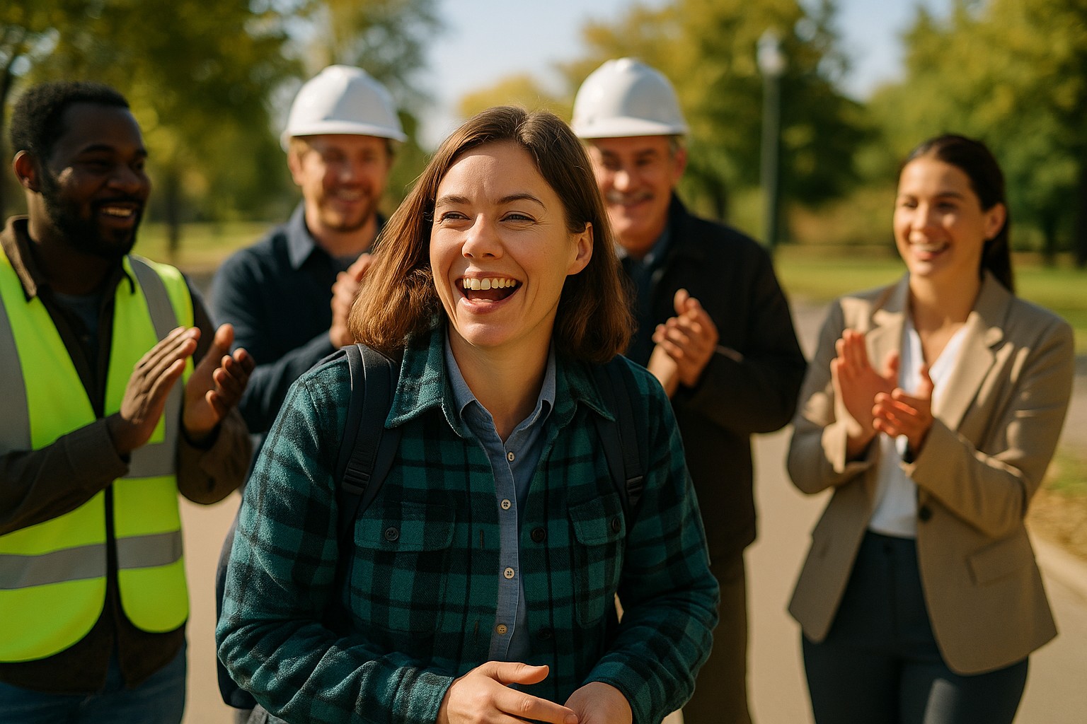 Foto till artikeln: Streamingjättarna testar galna format – en person tror sig vara på jobbutflykt men alla andra är skådespelare