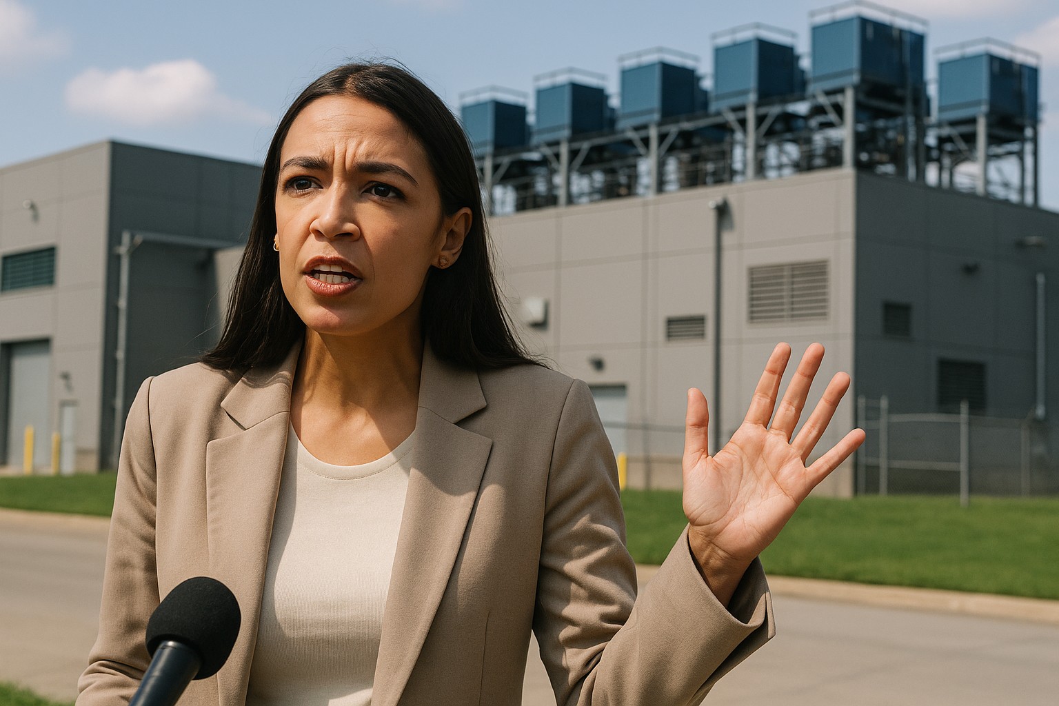 Foto till artikeln: Sanders och Ocasio-Cortez föreslår byggförbud för stora datacenter – kräver AI-reglering först