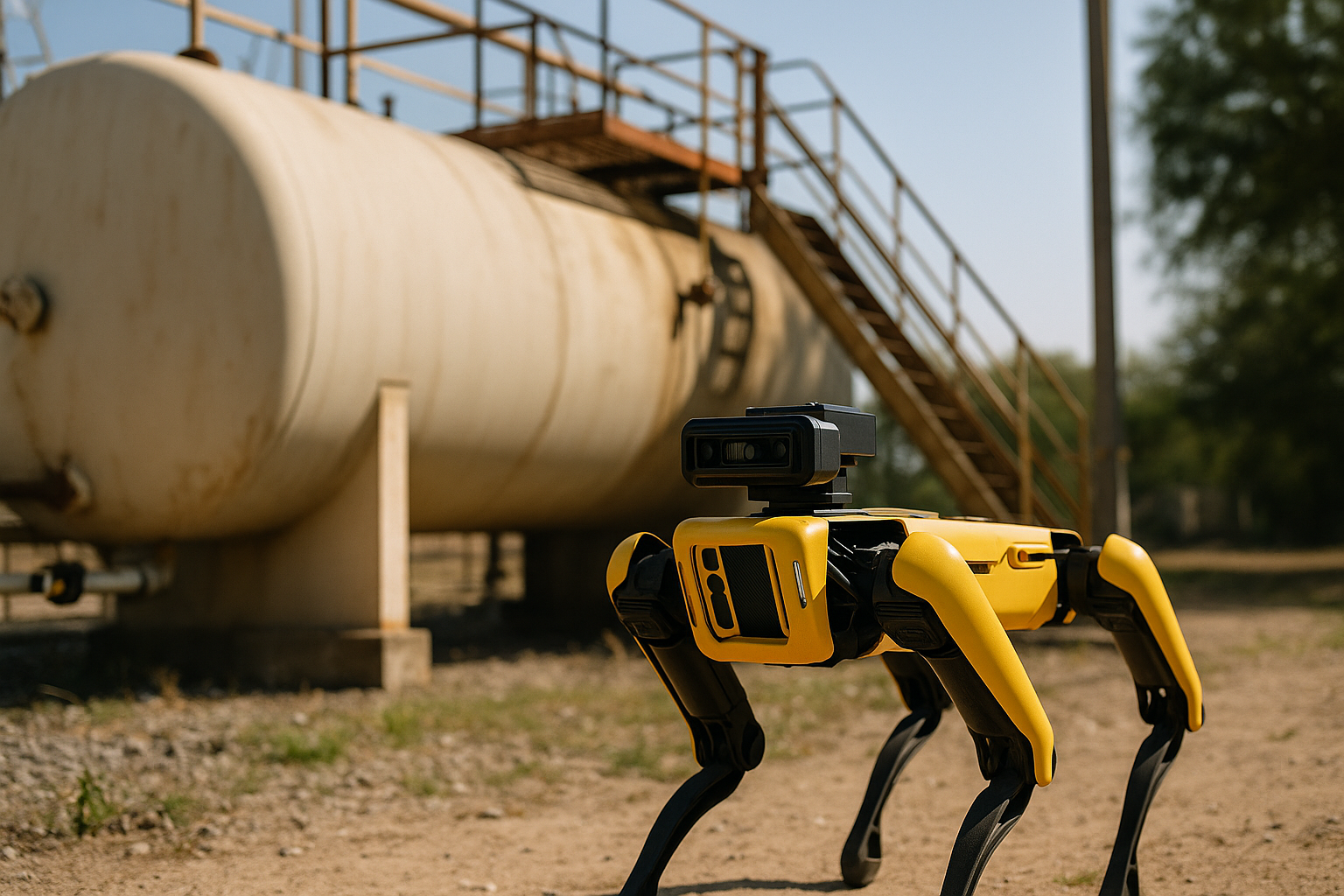 Foto till artikeln: Robotar utför riskabla inspektioner istället för människor – AI integreras direkt med SAP för automatiska handlingsplaner