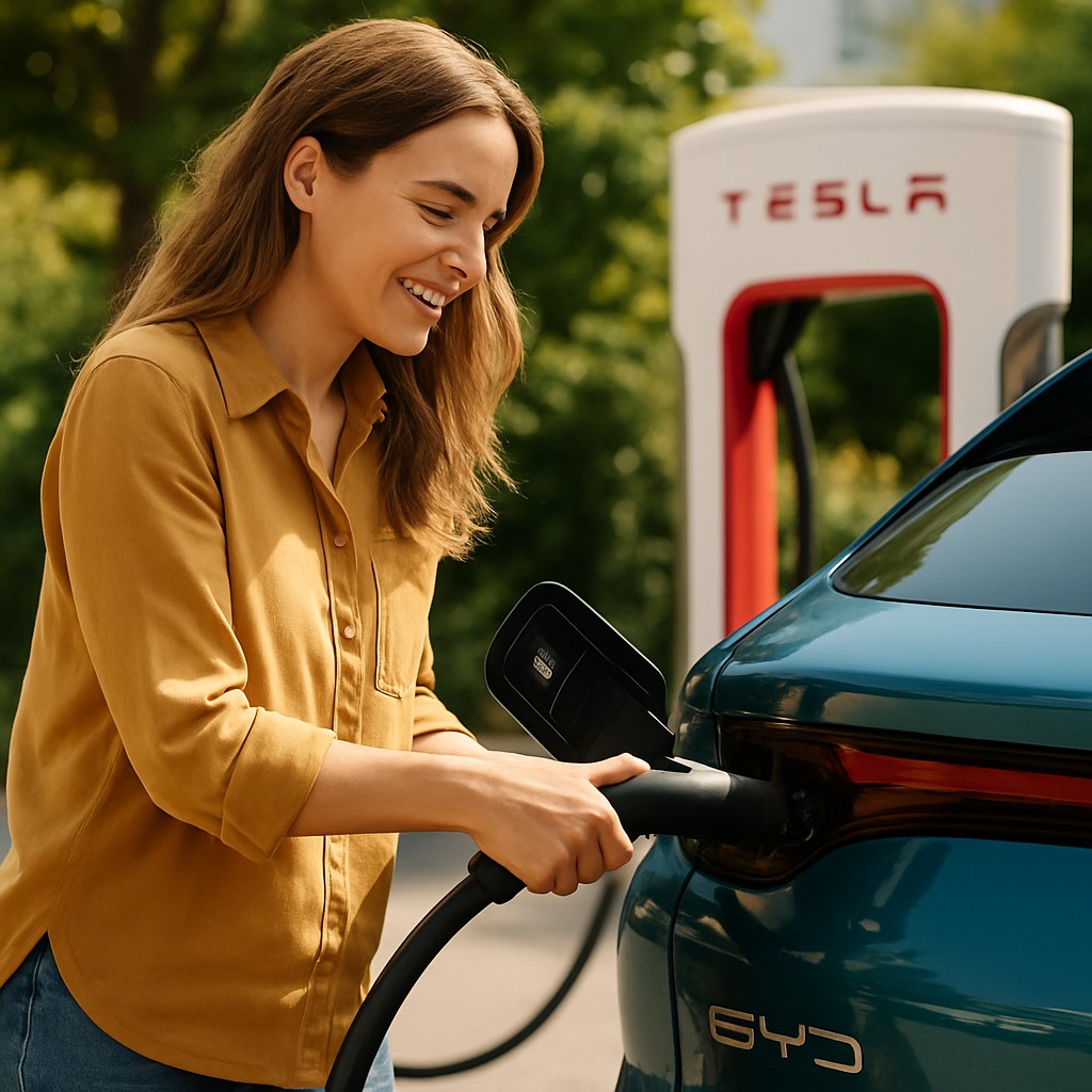 Foto till artikeln: Laddkrig: BYD och Tesla väljer helt motsatta strategier för elbilarnas framtid