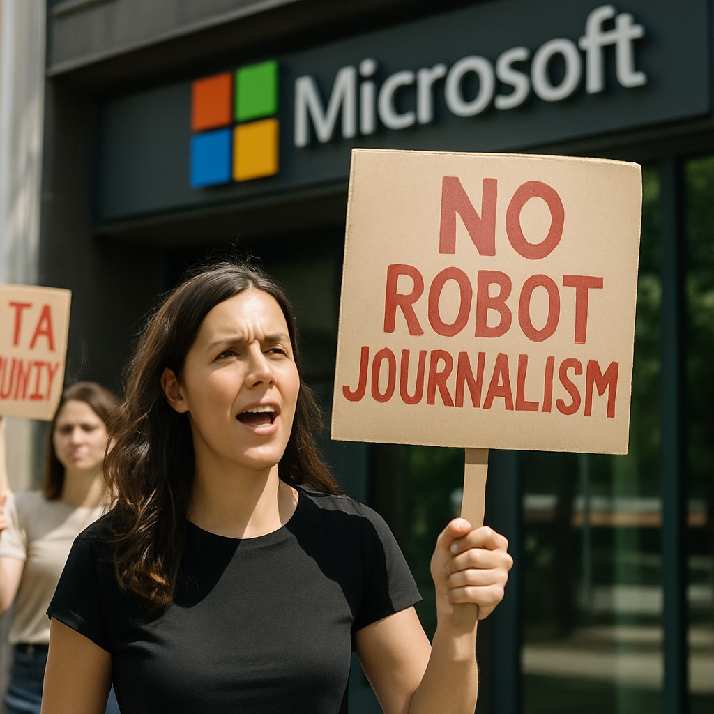Foto till artikeln: Kampen om AI:ns framtid: Microsoft öppnar säkerhetsverktyg medan journalister strejkar mot robotjournalistik