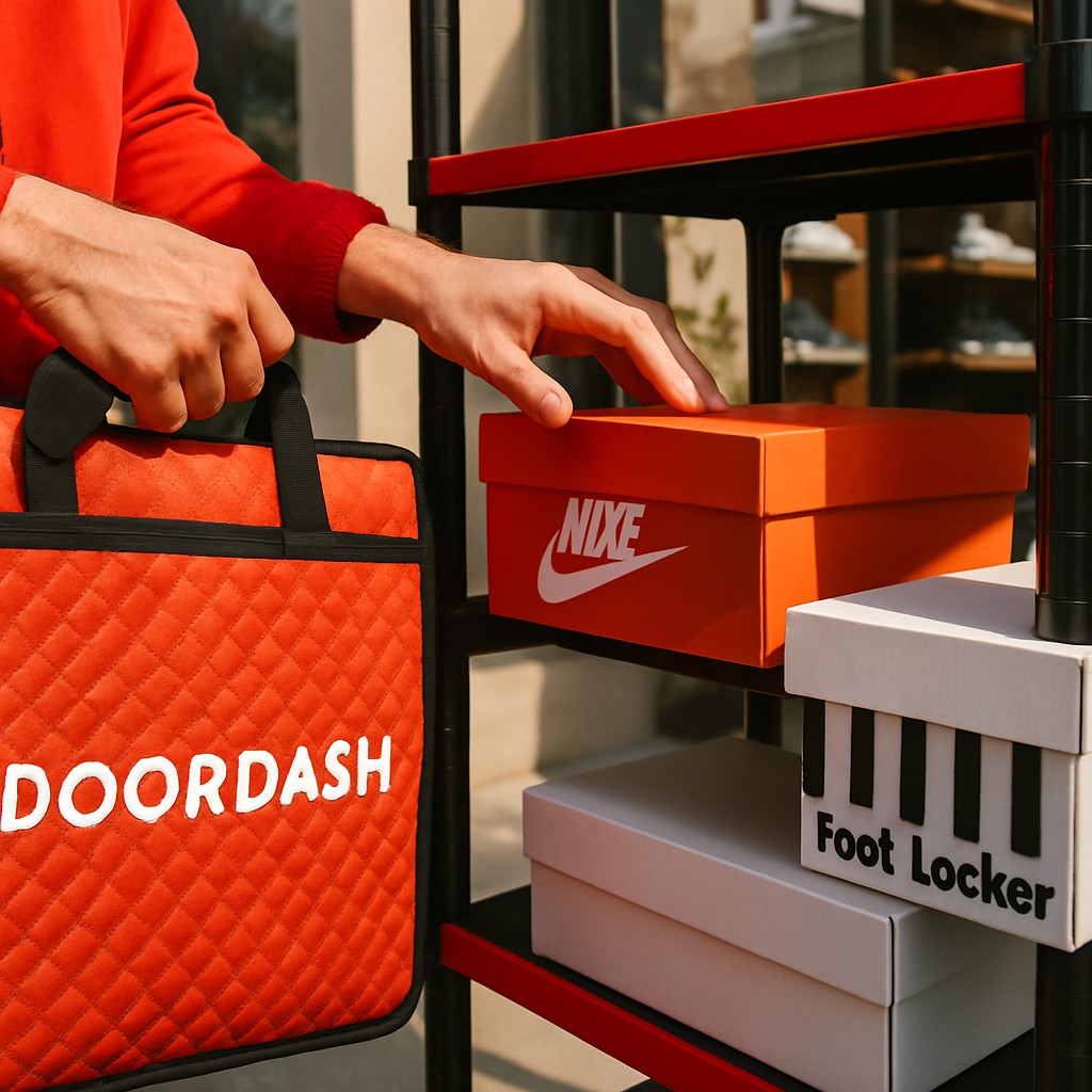 Foto till artikeln: Foot Lockers samarbete med DoorDash: När skobutiken blir mikrolager