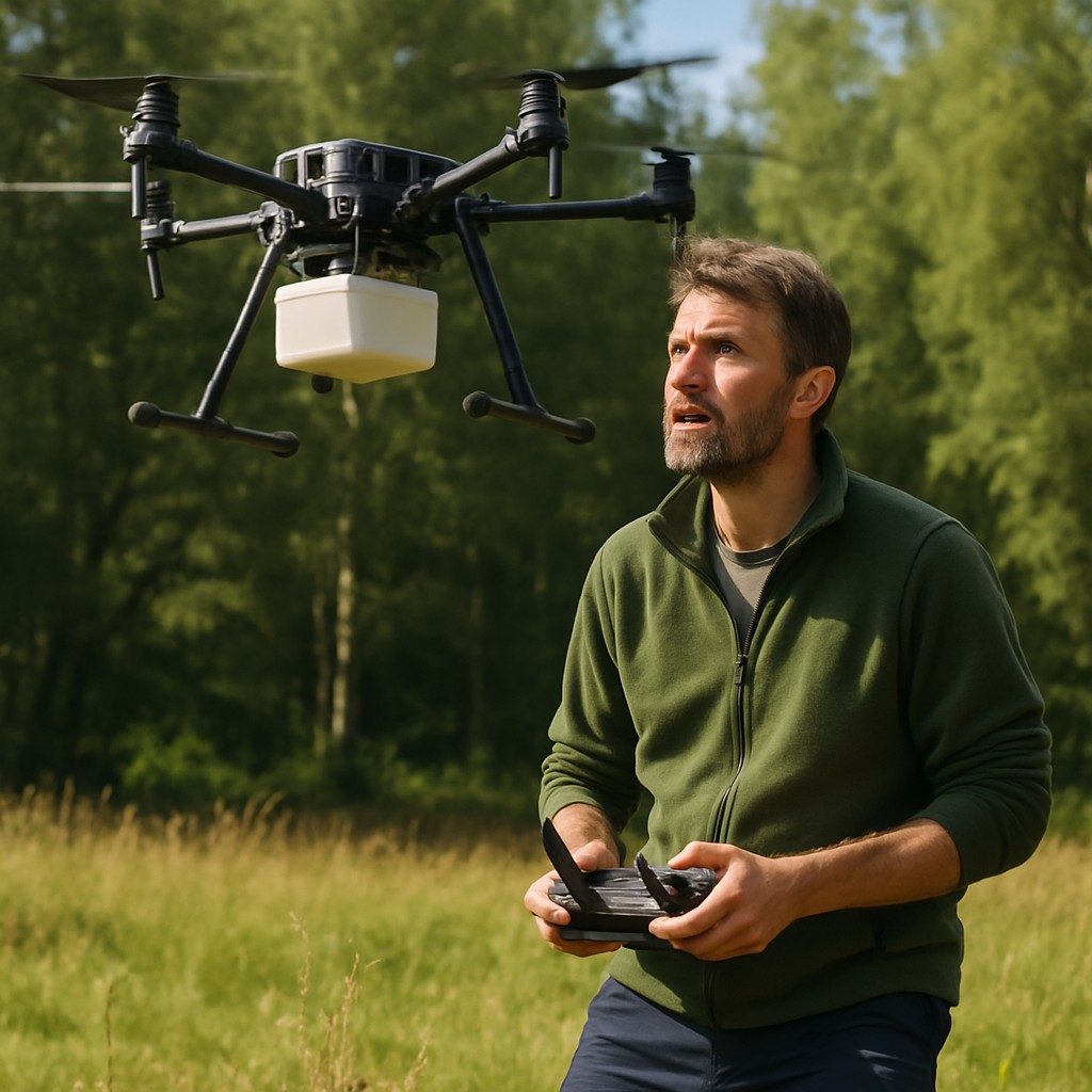 Foto till artikeln: Björnskrämd forskare uppfann lösningen – nu kan Sverige få hjälp från luften