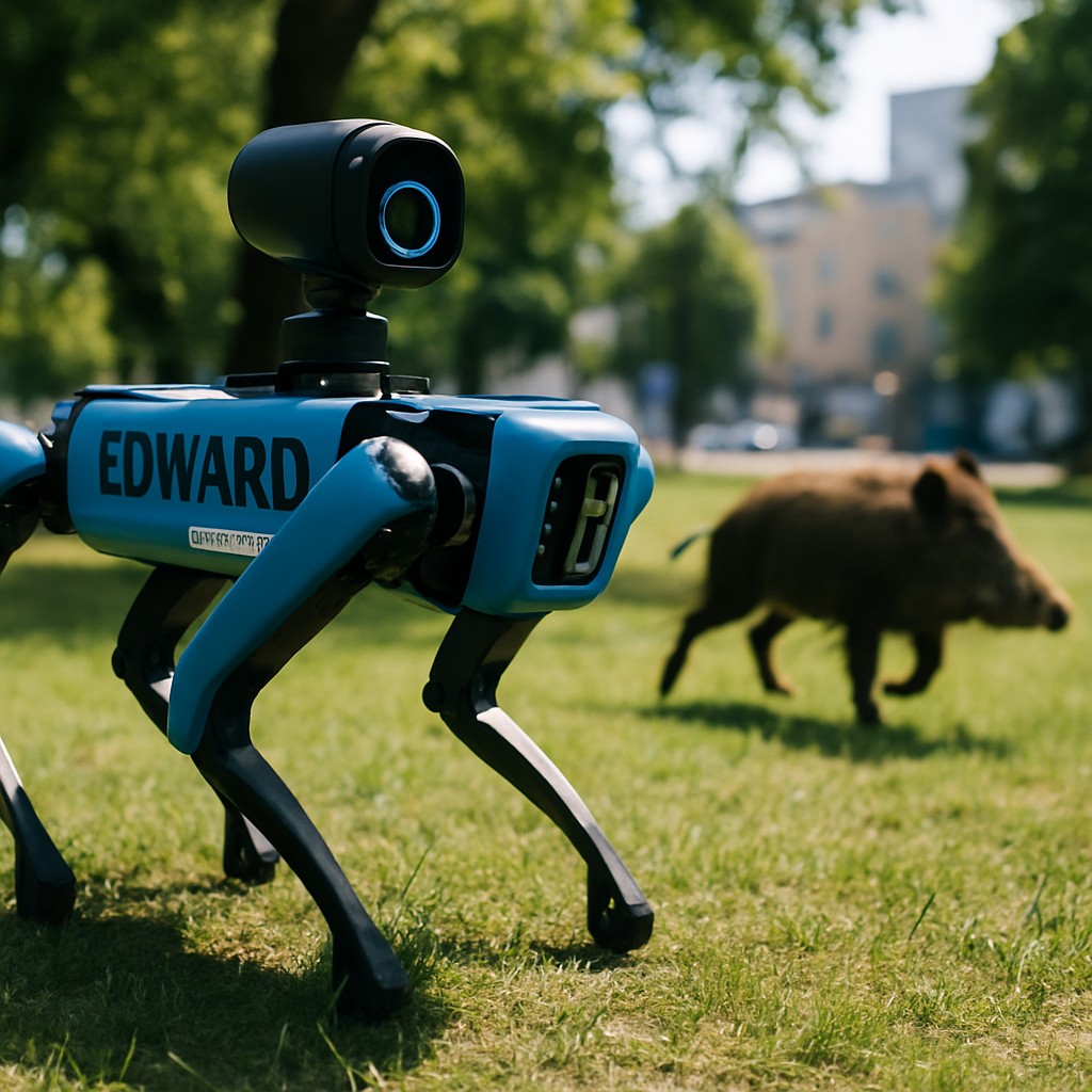 Foto till artikeln: Roboten Edward jagar vildsvin i Warszawa – och får miljoner att förstå robotikens framtid