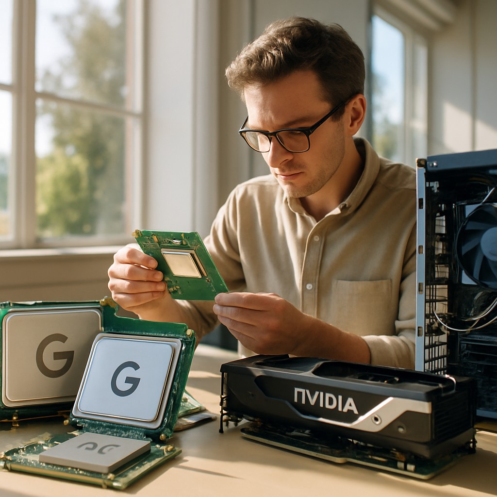 Foto till artikeln: Google utvecklar egna AI-processorer för att utmana Nvidias dominans