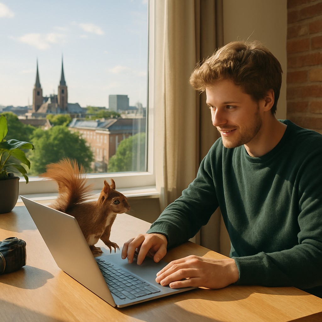 Foto till artikeln: Ekorrvideoskaparen som skapade succéappen – med AI som verktyg