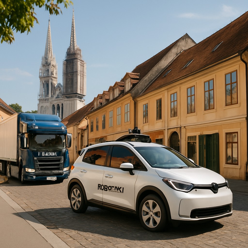 Foto till artikeln: Lastbilsjättar satsar mer på aktieägare än klimatet – medan robotbilar rullar genom Zagreb