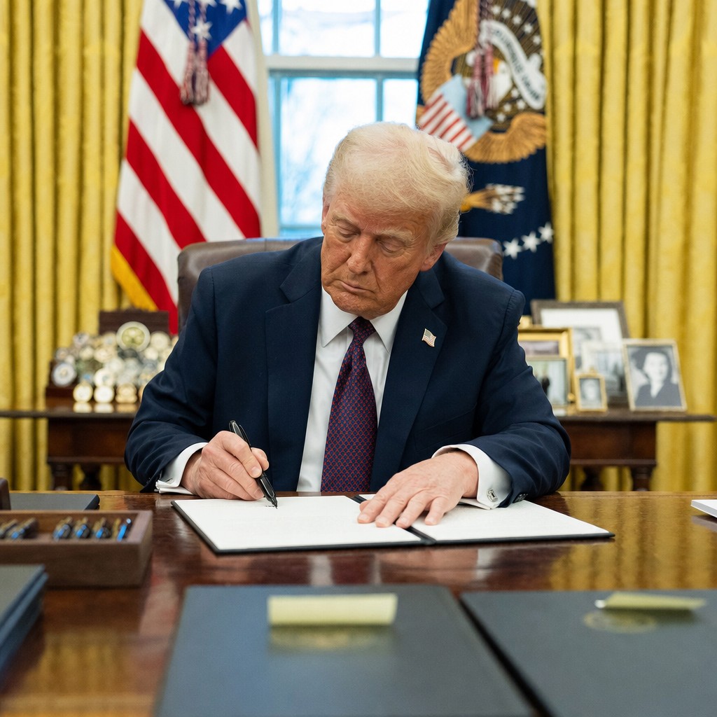 Foto till artikeln: Trump skjuter upp AI-säkerhetsgranskning — hastighet före säkerhet i kapplöpningen mot Kina?