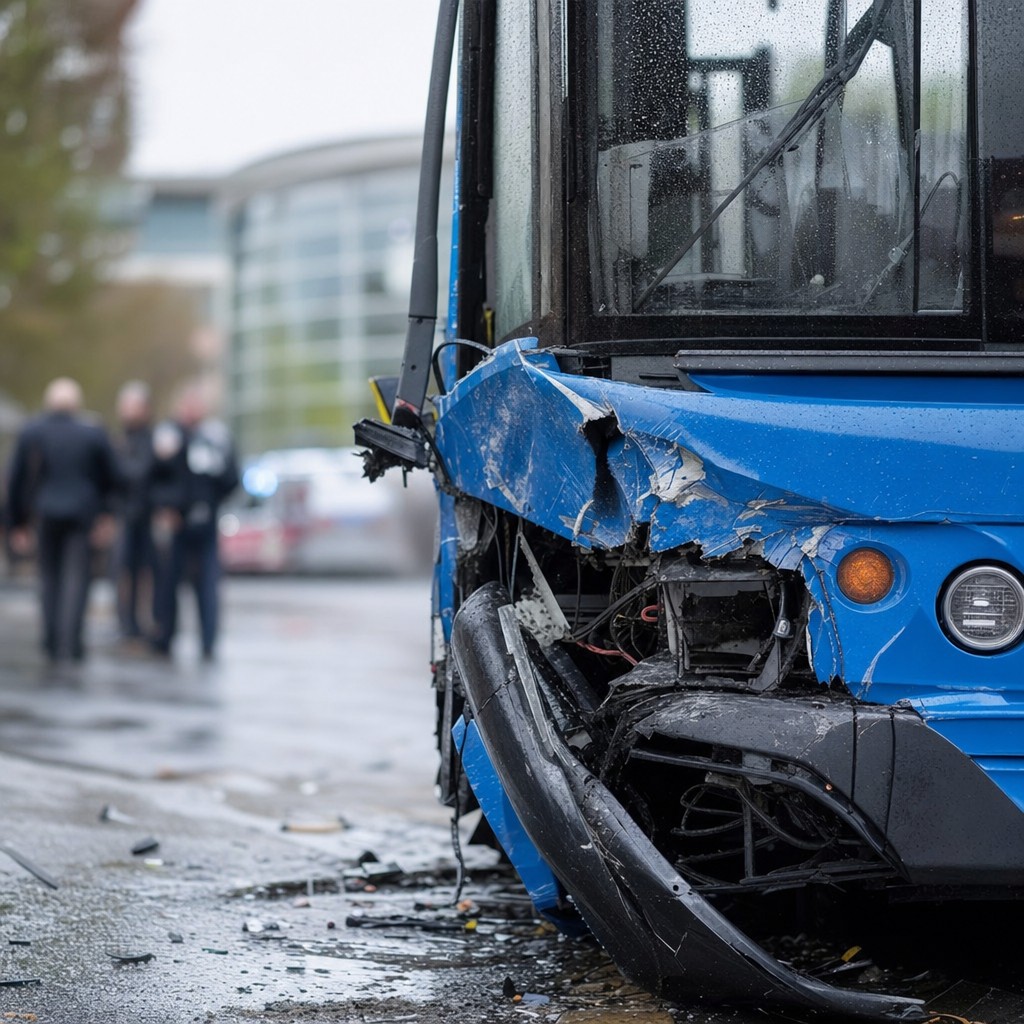 Foto till artikeln: Självkörande buss råkade ut för olycka strax efter vd:ns hyllningstal – ett slag mot branschens trovärdighet