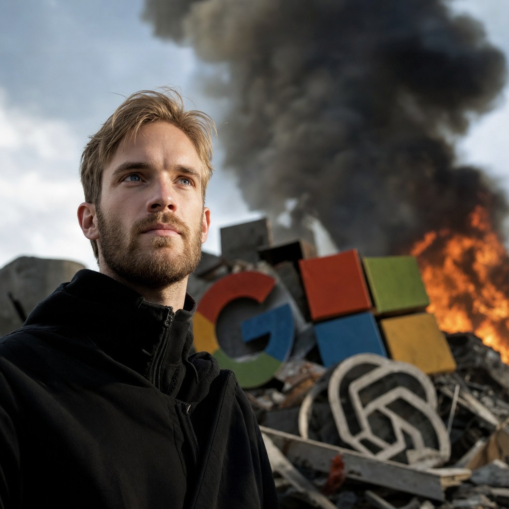 Foto till artikeln: PewDiePie förklarar krig mot techjättarna — lanserar egen AI-tjänst