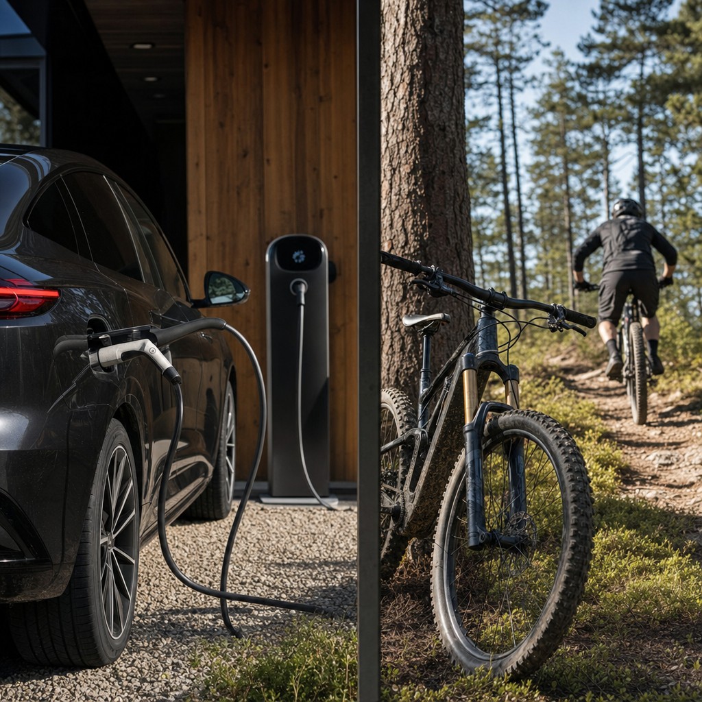 Foto till artikeln: Lyxelbil möter terrängcykel: Elrevolutionen erövrar två vitt skilda världar