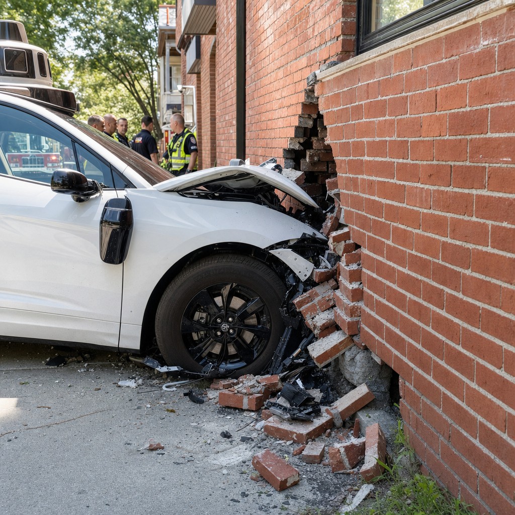 Foto till artikeln: Autopiloten körde rakt in i ett tegelhus — nu uppstår frågan ingen i branschen vill besvara