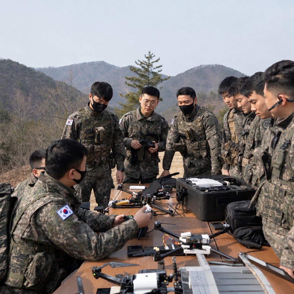 Foto till artikeln: 450 000 soldater ska bli drönarpiloter – Sydkoreas plan för att möta Nordkoreas övermakt