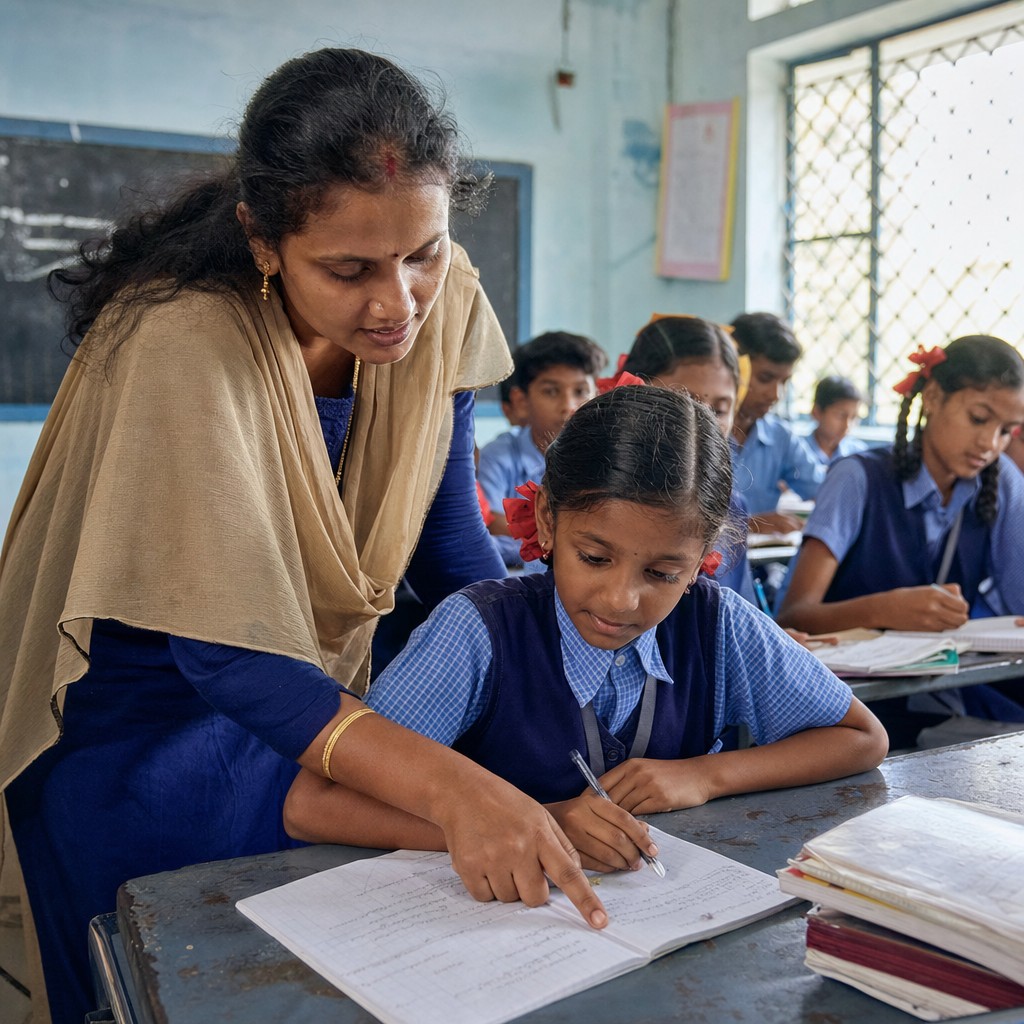 Foto till artikeln: Medan Sverige väntar har Indien redan gett miljontals lärare en AI-assistent i klassrummet