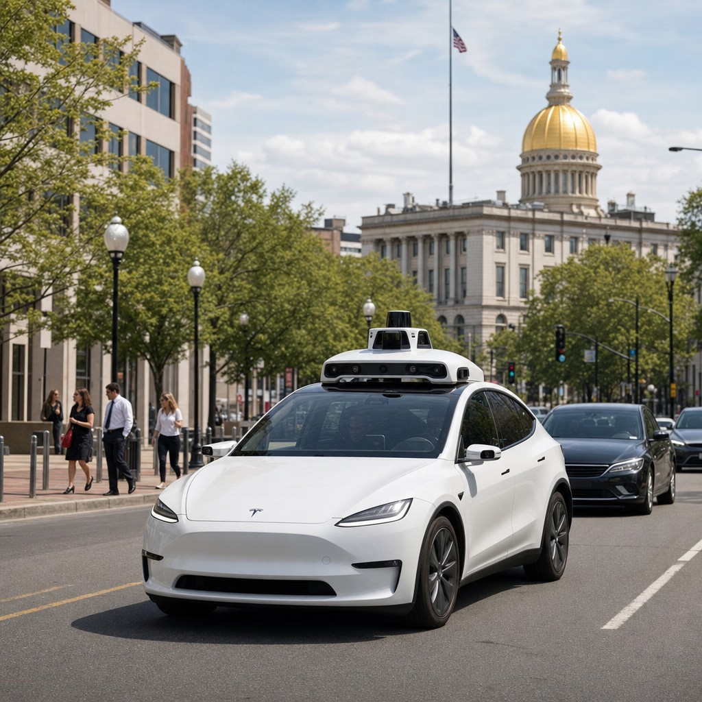 Foto till artikeln: Teslas kamerasatsning räcker inte i New Jersey — delstaten kräver tre sensorsystem för självkörande taxibilar