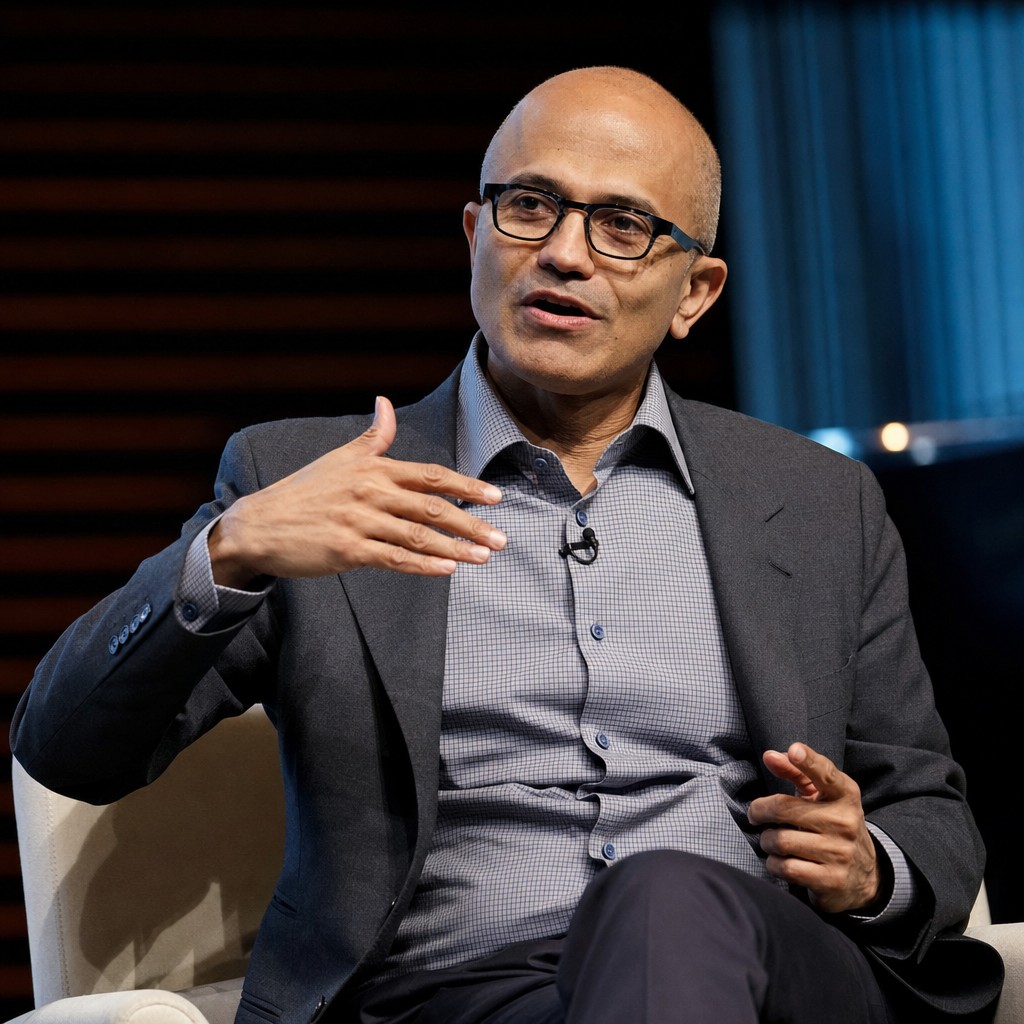 Foto till artikeln: Nadella varnar för AI-beroende – medan Microsoft säljer botemedlet