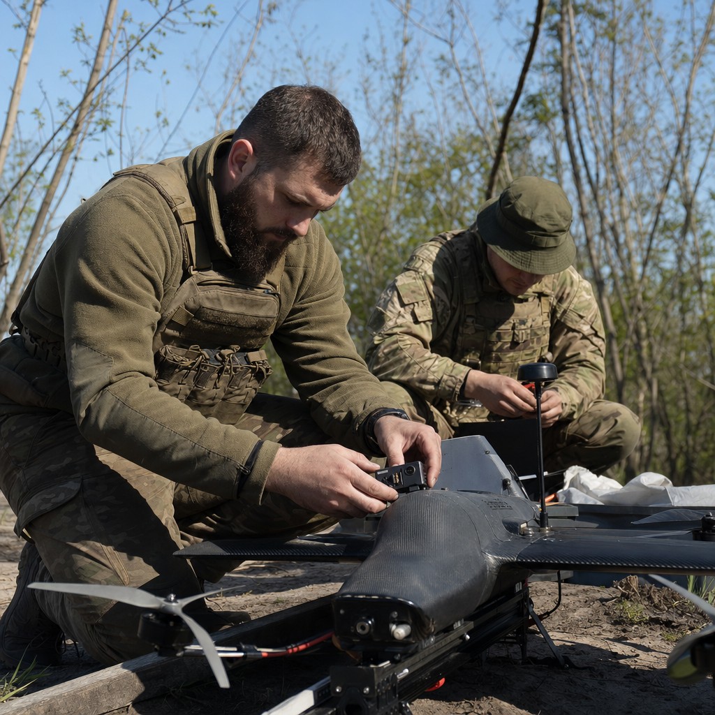 Foto till artikeln: Drönaren tar över efter en knapptryckning – ukrainska anfallsdrönare uppgraderas med AI som slutför attacken utan GPS eller mänsklig styrning