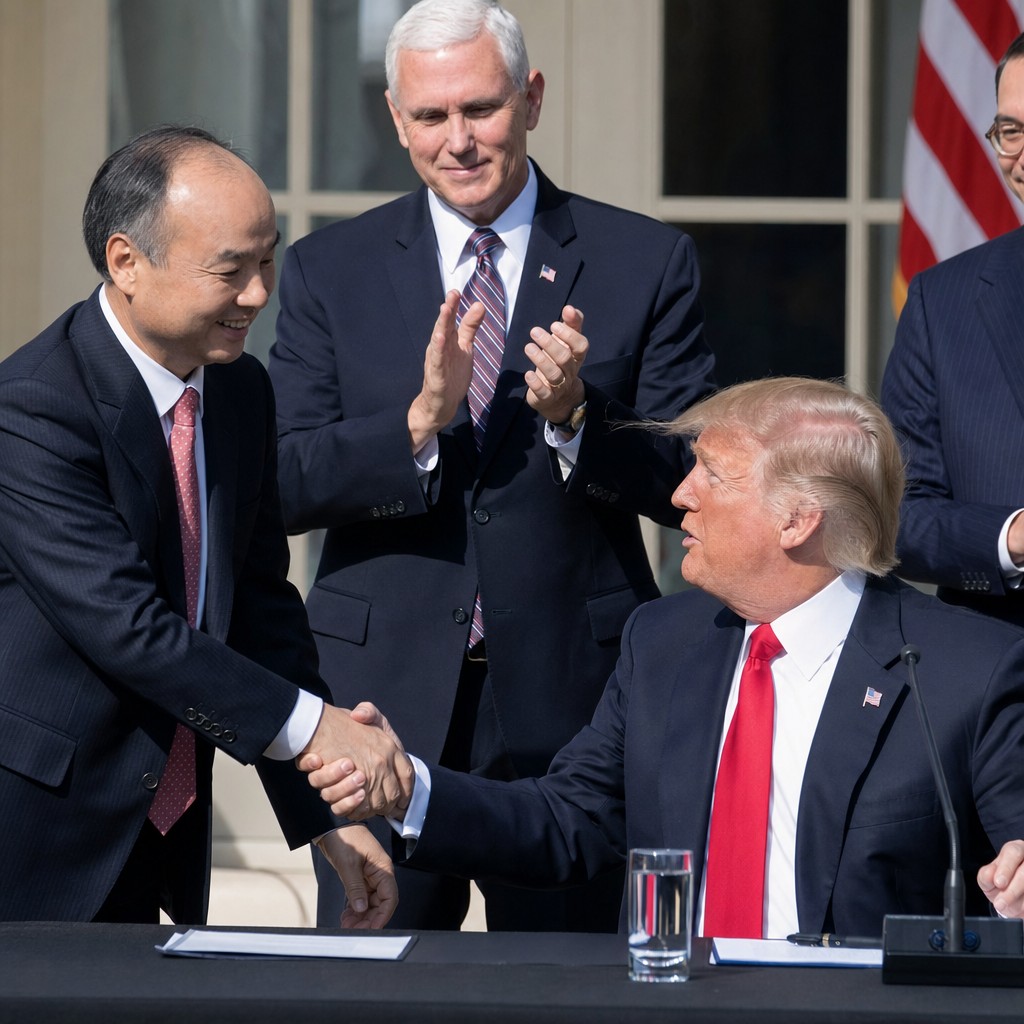 Foto till artikeln: Donation, markavtal och politiska löften – SoftBanks väg in i Trumps Washington väcker frågor