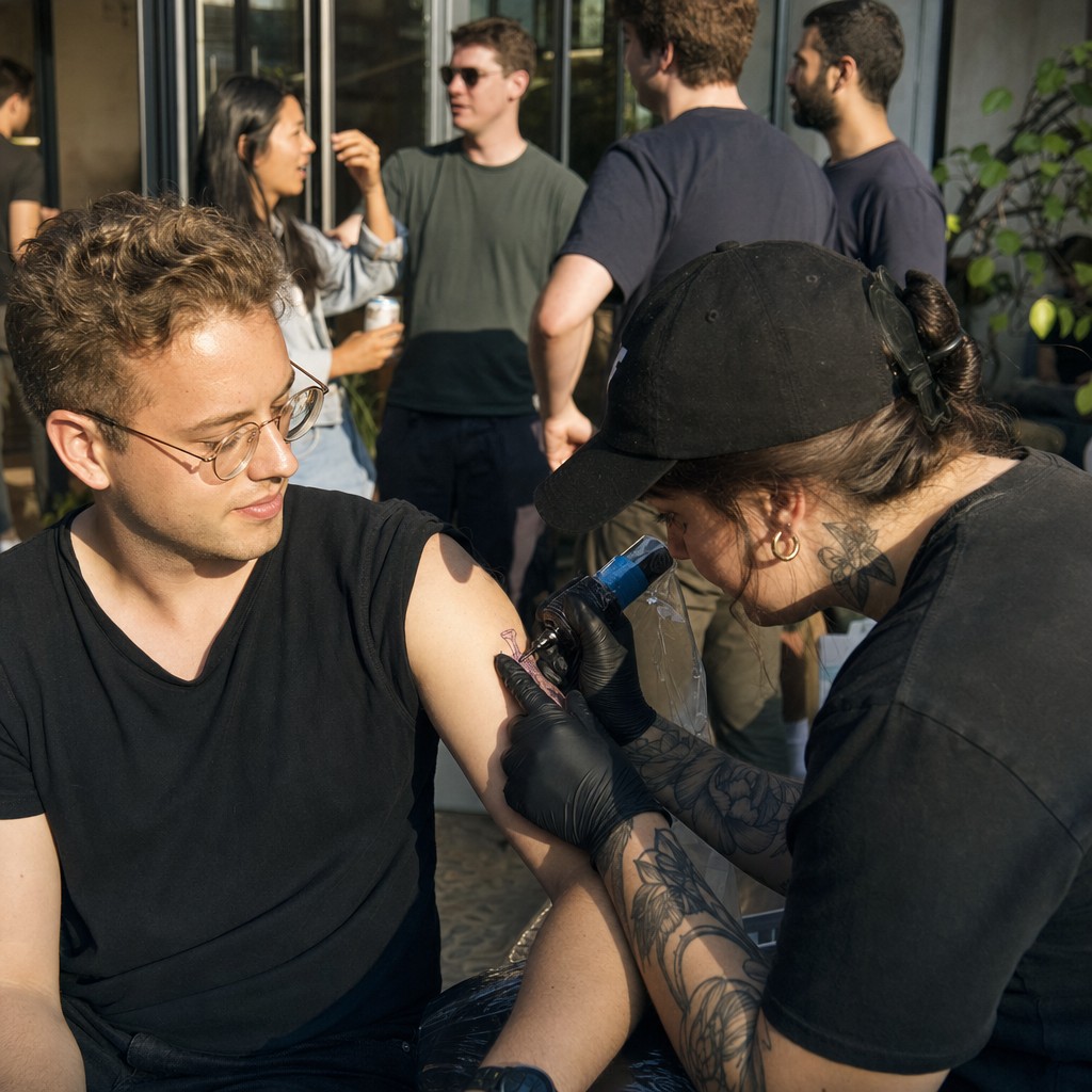 Foto till artikeln: Tatuering mot jobbintervju väckte raseri — men avslöjar något större om AI-branschens nya spelregler