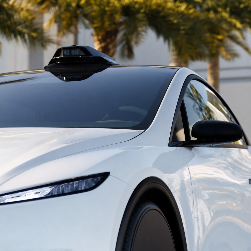 Foto till artikeln: Tesla ansökte om tillstånd för 5 000 robotaxis i Nevada – fick tio, med säkerhetsvakt ombord