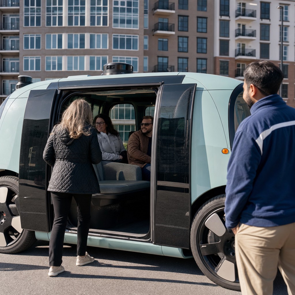 Foto till artikeln: Amazons Zoox testar självkörande fordon i Houston – och Ubers grundare satsar miljarder på att ta täten