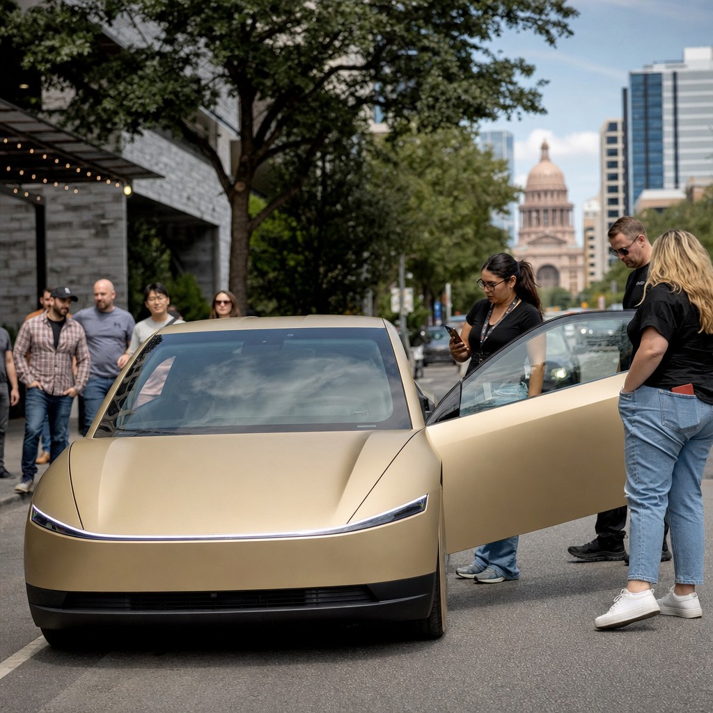 Foto till artikeln: Tesla rullar ut förarlös taxi trots att den bryter mot säkerhetskrav – NHTSA granskar om Cybercab uppfyller lagen