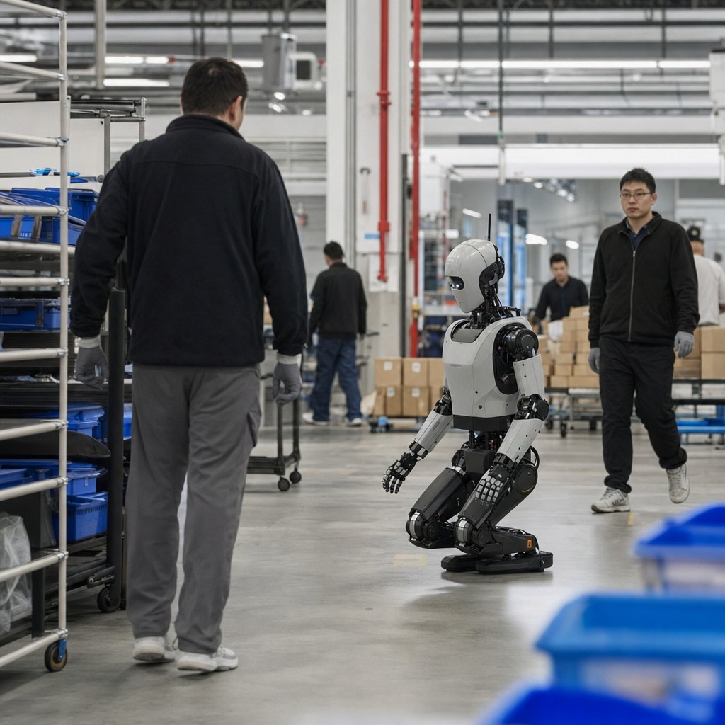 Foto till artikeln: Roboten som sätter sig ned för din skull – humanoiderna tar plats på fabriksgolvet