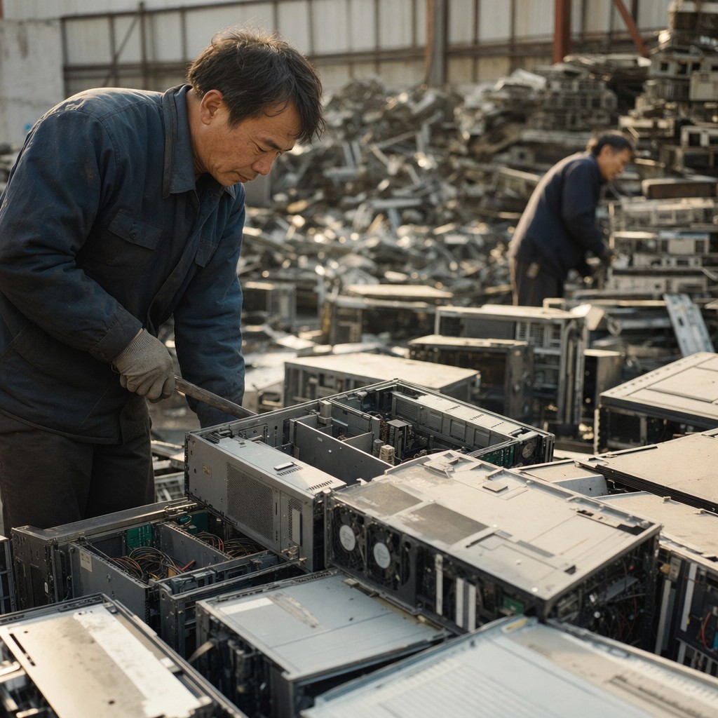Foto till artikeln: AI-branschens tysta miljöskuld: Elektronikskrot ökar lavinartat — medan Gore relativerar datacentrens klimatpåverkan