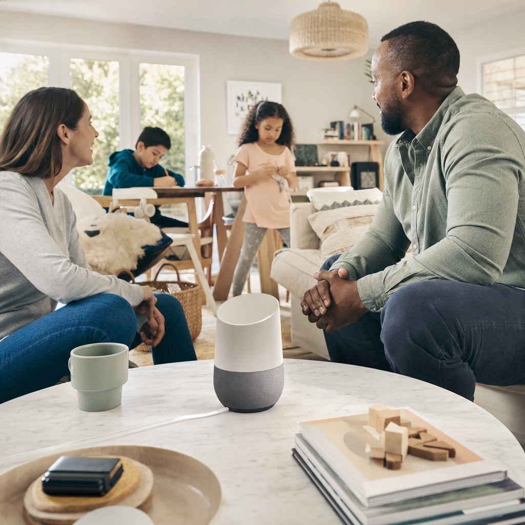 Foto till artikeln: Googles nya husassistent lär känna hela familjen — men vem bestämmer vad den får veta?