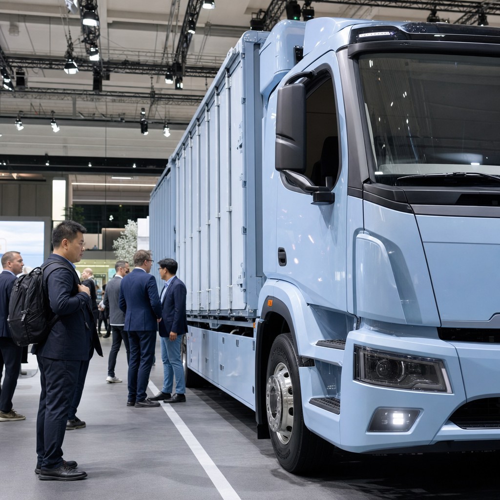 Foto till artikeln: Filippinerna studerar norsk elbåtsmodell – och BYD visar sin 44-tons ellastbil i Hannover