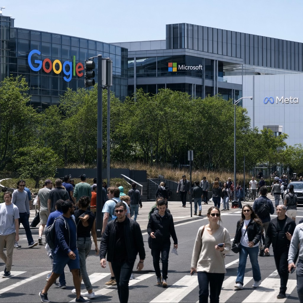 Foto till artikeln: En vecka, tre jättar – Googles, Microsofts och Metas kapplöpning om nästa AI-standard