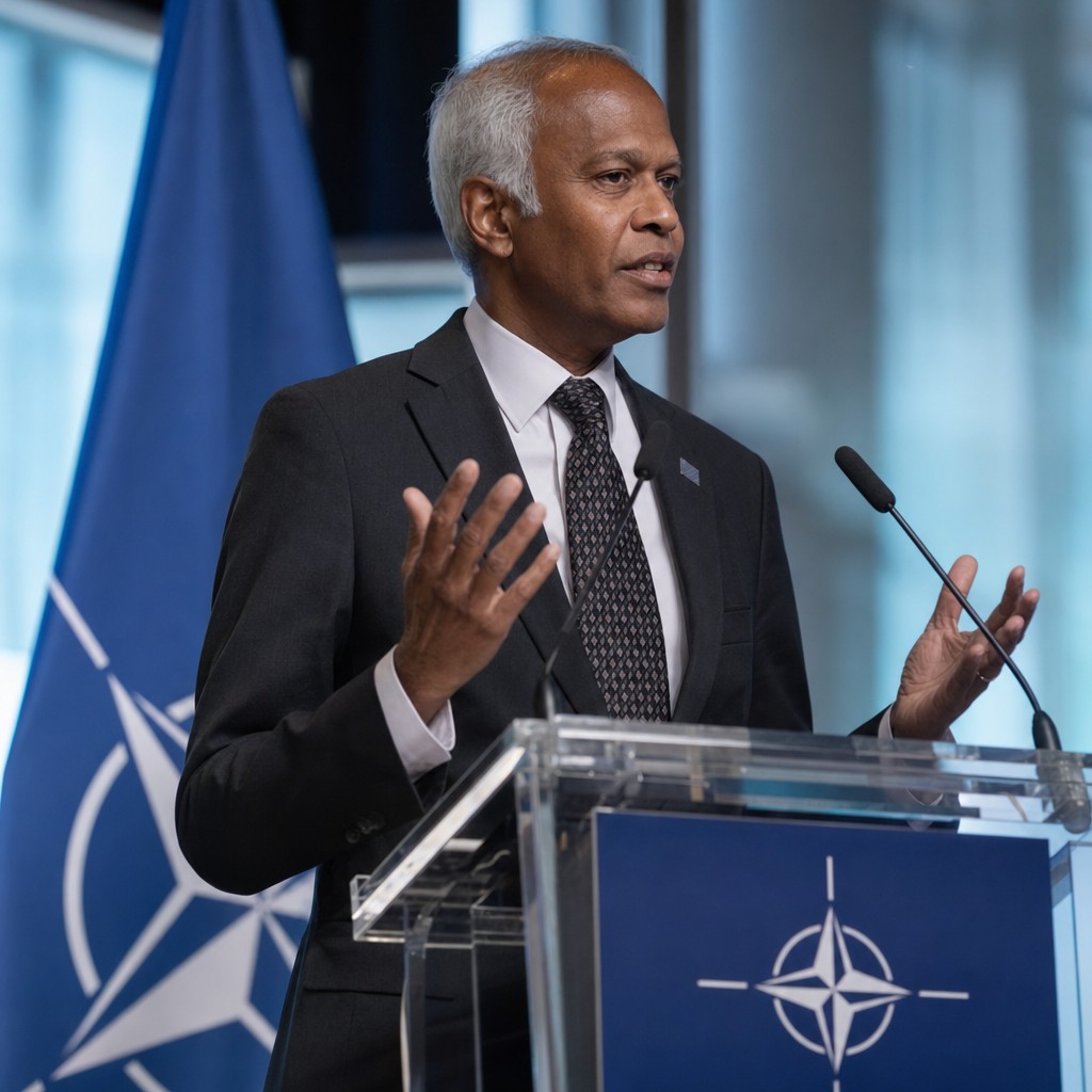 Foto till artikeln: Nato-toppen varnar: AI i fel händer kan utlösa global recession — Sverige lyfts fram som alliansens spjutspets