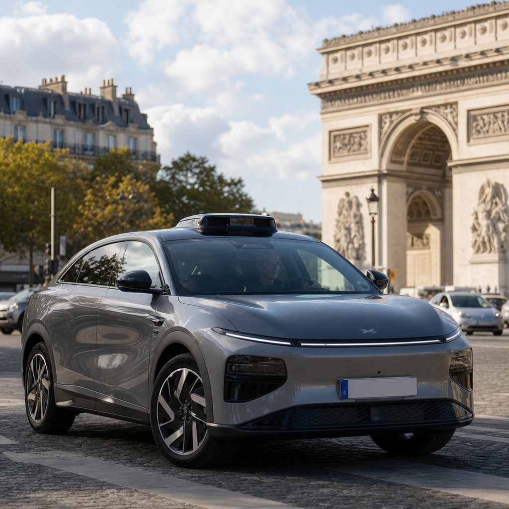 Foto till artikeln: Bara XPENG och Tesla kör självkörande bilar i Paris – nu öppnar kineserna europeiska orderböcker