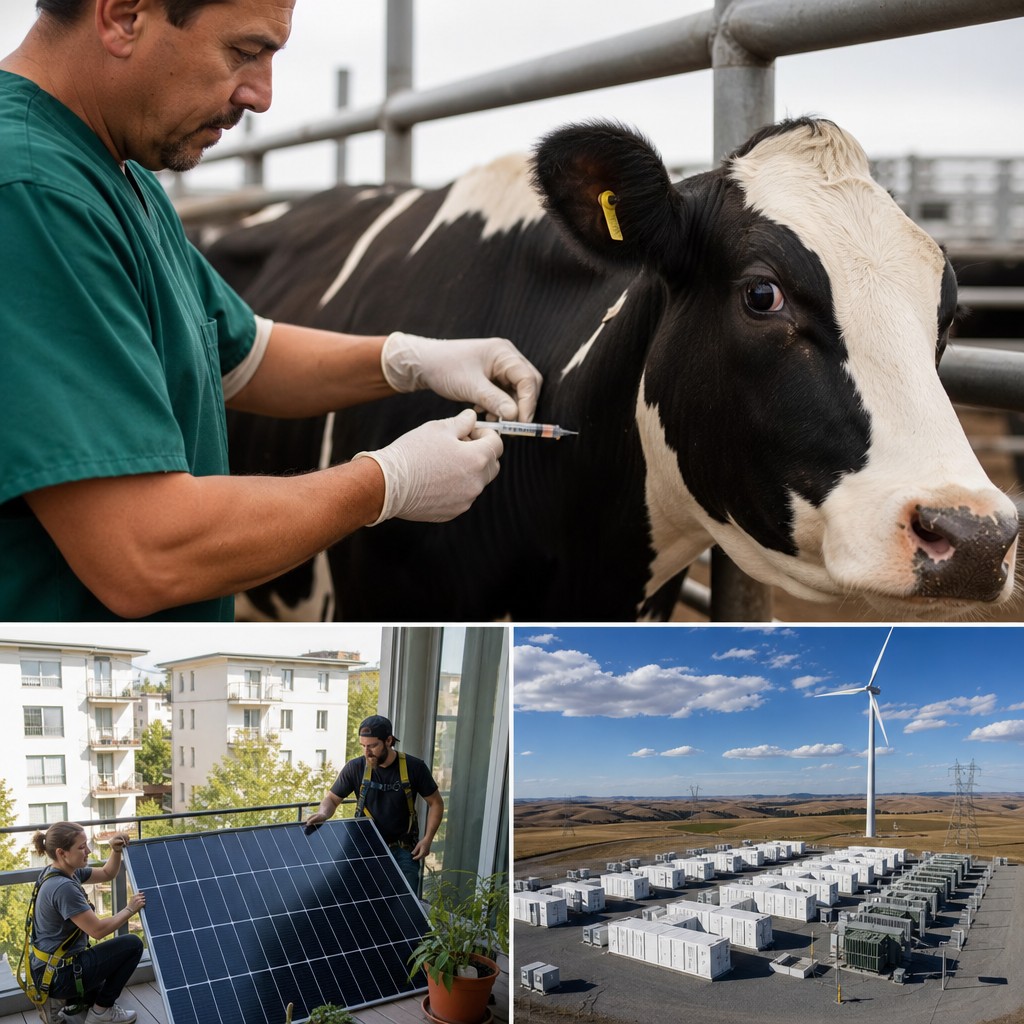 Foto till artikeln: Vaccin mot kor, solceller på balkongen – klimatomställningen tar nya vägar